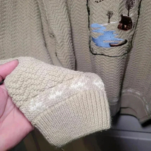 Vintage cabela's kitted sweater 100% cotton size medium - Picture 3 of 5